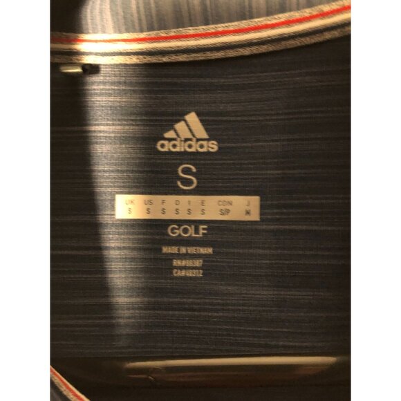 Adidas Mens Golf Polo Shirt USA Themed Size Small Colorblock Design Red/Navy Pol - Picture 8 of 11